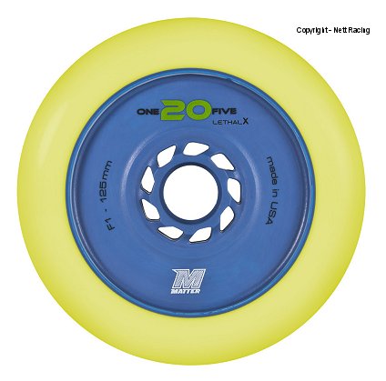 Matter Lethal X 125mm Yellow Indoor Wheels