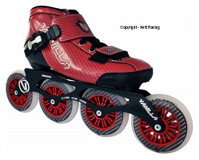 Vanilla Carbon Red Inline Speed Skates